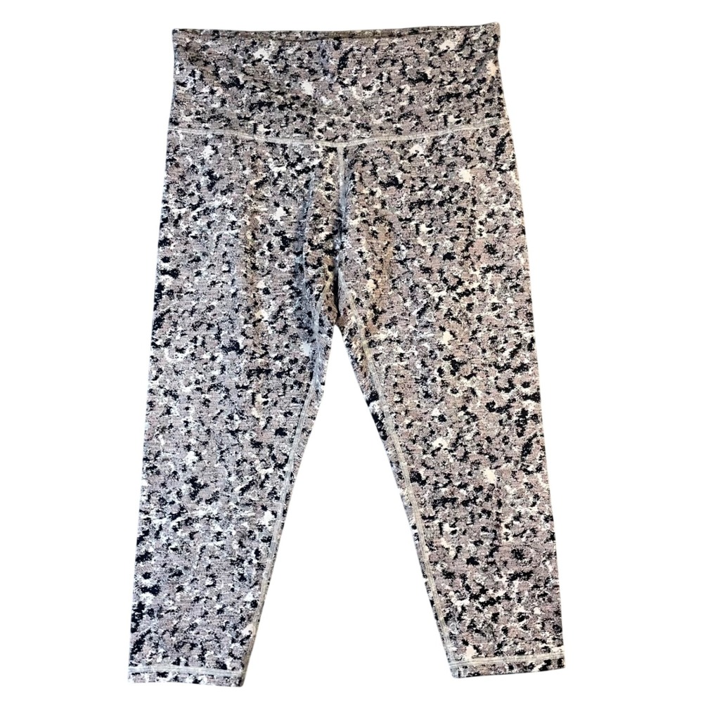 Athleta Elation Textured 7/8 Tight Legging Camo Print Size 1X Activewear Gym